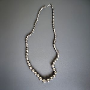 Vintage Korea gunmetal tone graduated necklace
